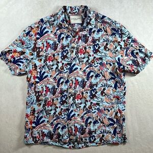Scotch & Soda KEONI All Over Print Hawaii Tiki Short Sleeve Button Front Shirt